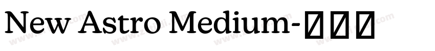 New Astro Medium字体转换
